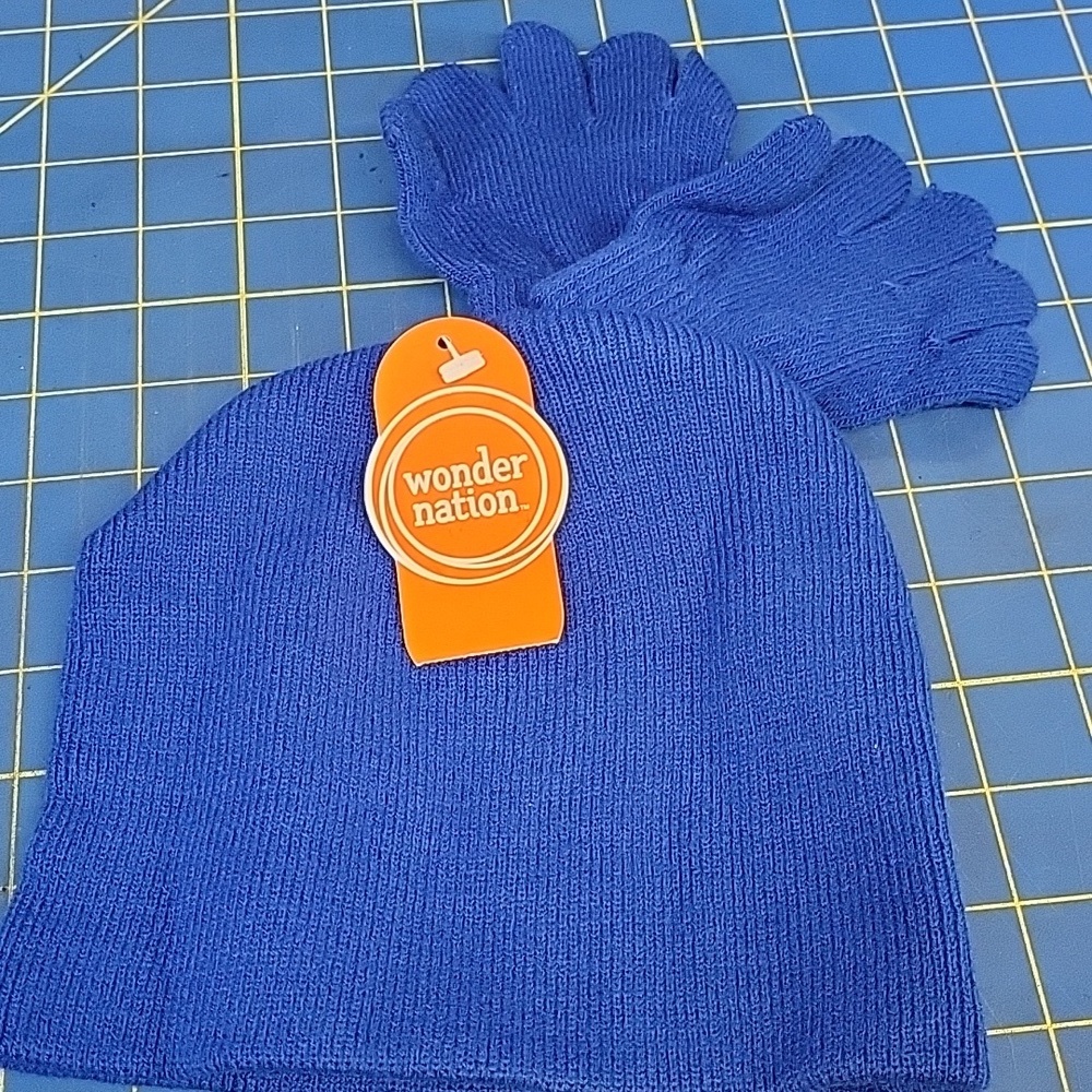 Wonder Nation Knit Hat and Gloves Set - Royal Spice